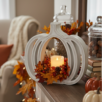 White Wood Pumpkin Cutout