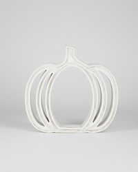 White Wood Pumpkin Cutout