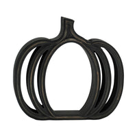 Black Wood Pumpkin Cutout