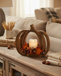 Mango Wood Pumpkin Cutout