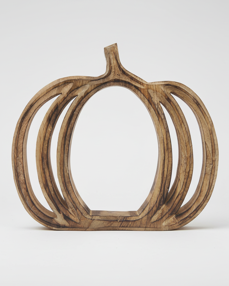 Mango Wood Pumpkin Cutout