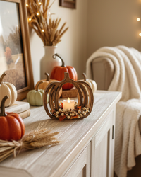 Mango Wood Pumpkin Cutout