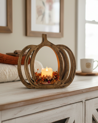 Mango Wood Pumpkin Cutout