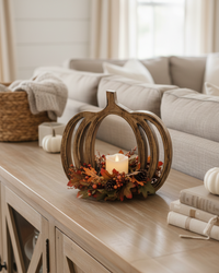 Mango Wood Pumpkin Cutout