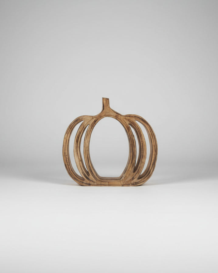 Mango Wood Pumpkin Cutout