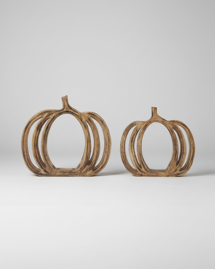 Mango Wood Pumpkin Cutout
