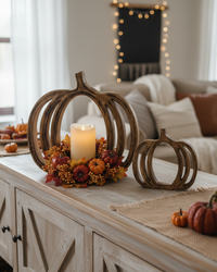 Mango Wood Pumpkin Cutout