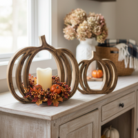 Mango Wood Pumpkin Cutout
