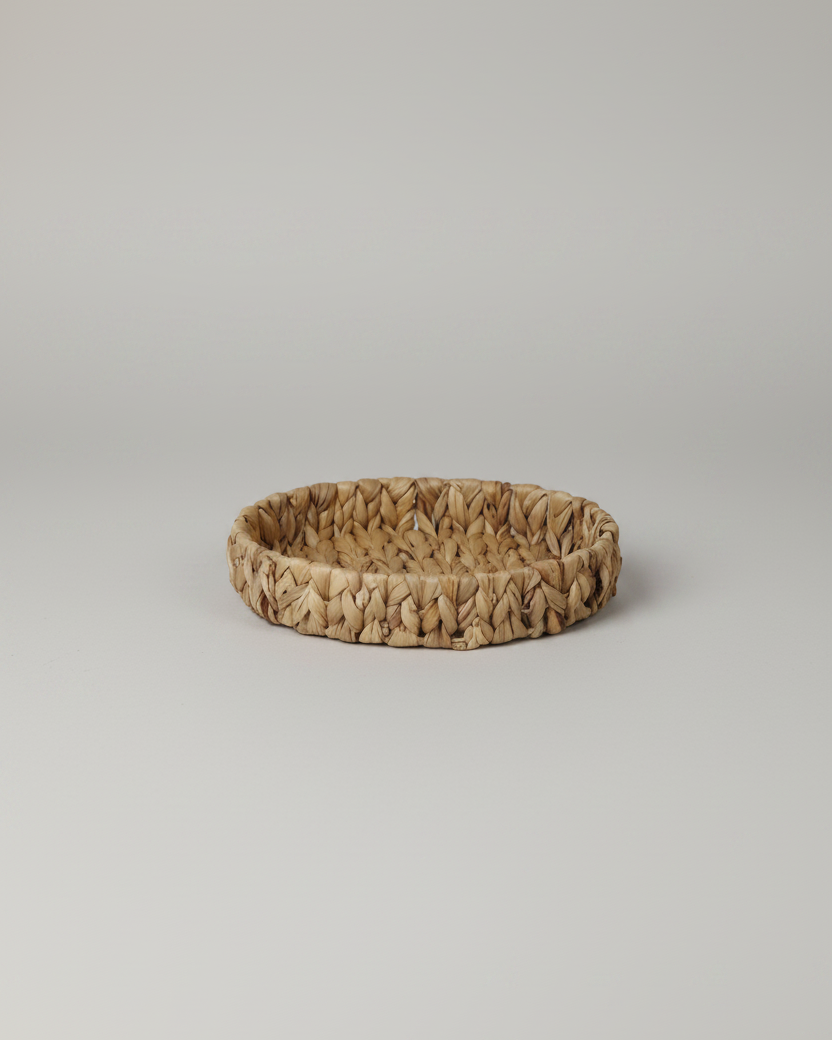 Round Water Hyacinth Tray