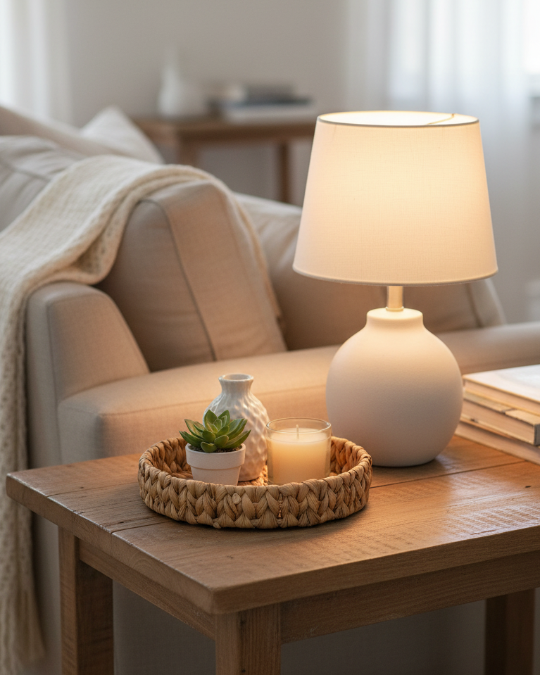 Round Water Hyacinth Tray