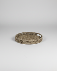 Round Seagrass Tray With Handles