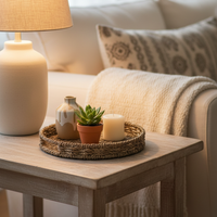 Round Seagrass Tray With Handles