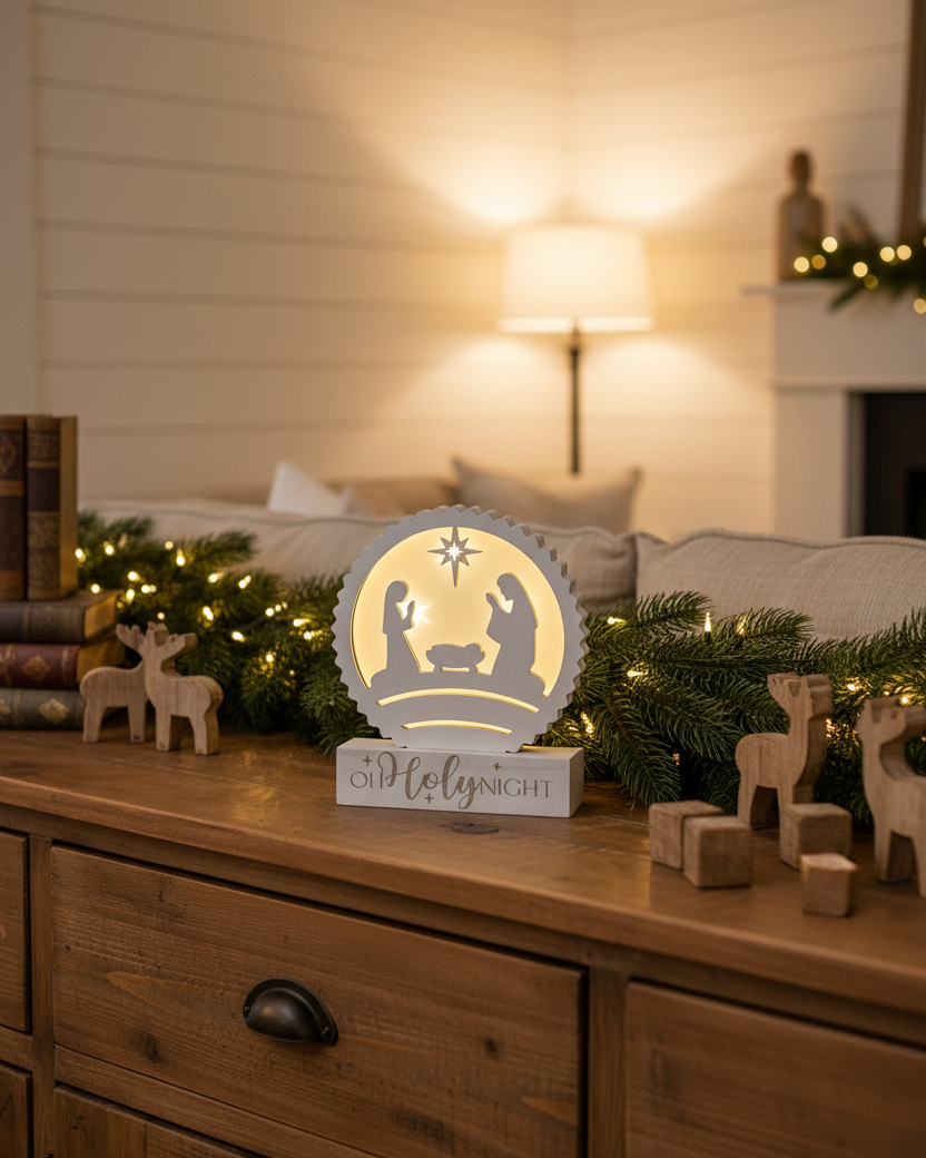 Holy Night Light Up Nativity