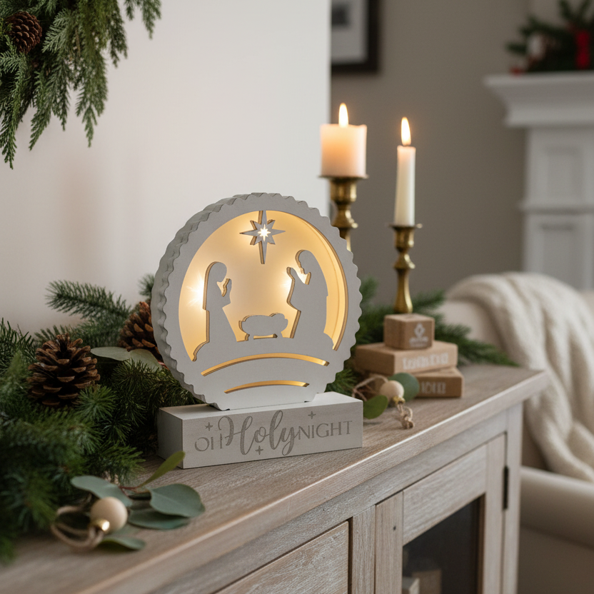 Holy Night Light Up Nativity