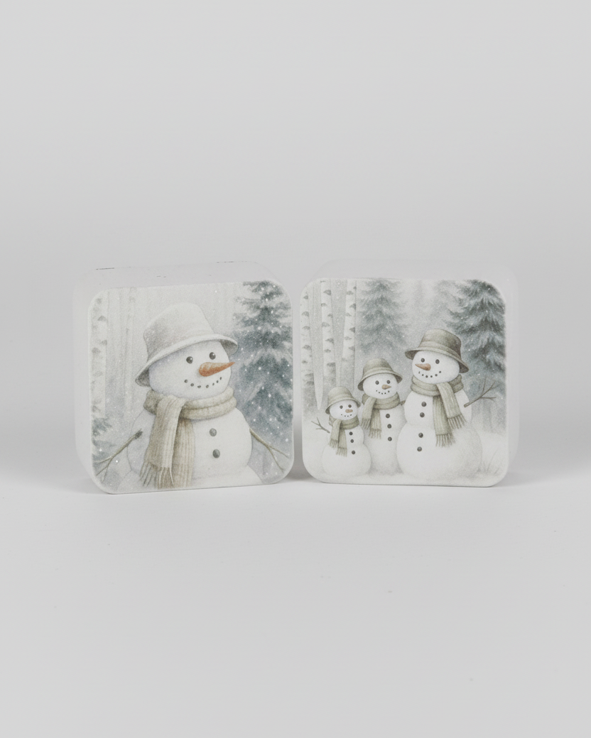 Snowman Forest Mini Block