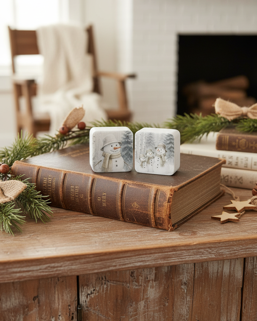 Snowman Forest Mini Block