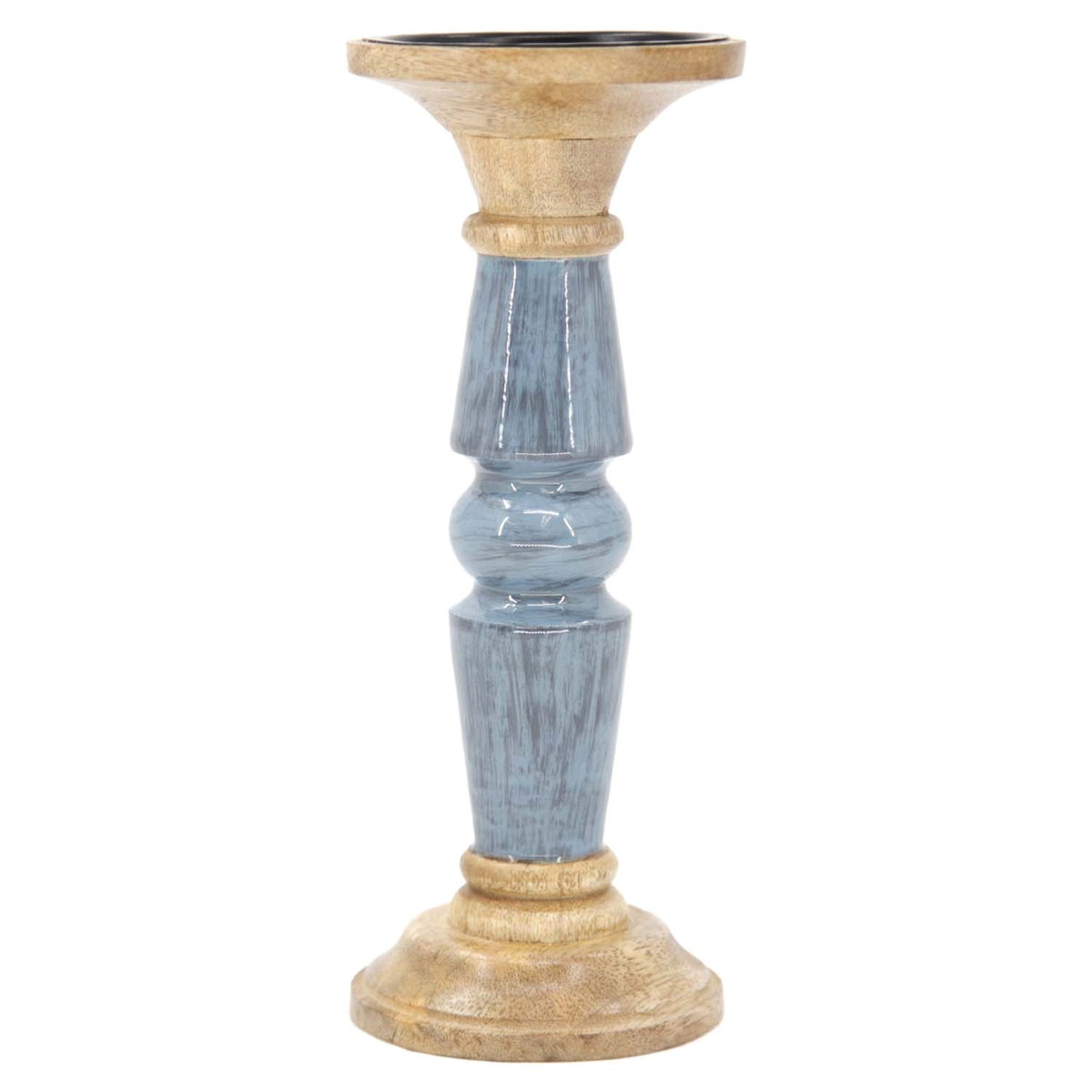 Midnight Shimmer Mango Wood Candle Holder