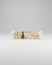 Christmas Wood Cutout Block
