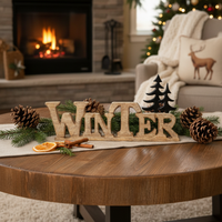Winter Wood Cutout With Black Trees on Stand