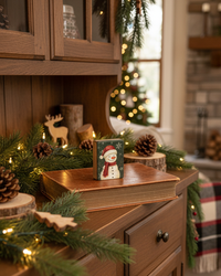 Crimson Pine Snowman Block