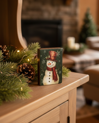 Crimson Pine Snowman Block