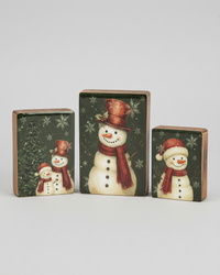 Crimson Pine Snowman Block