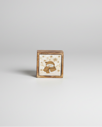 Vintage Snowman Snowfall Framed Mini Block