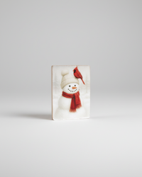 Red Scarf Snowman Block