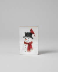 Red Scarf Snowman Block