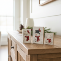 Red Scarf Snowman Block