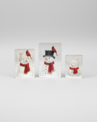 Red Scarf Snowman Block