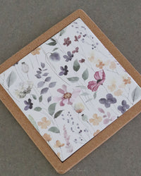 Watercolour Garden Ceramic and Cork Trivet