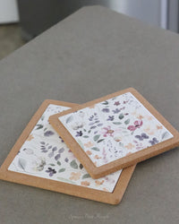 Watercolour Garden Ceramic and Cork Trivet