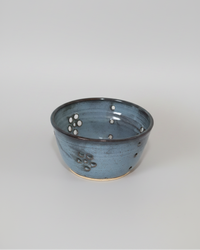 Wheat Design Berry Bowl Crystal Blue