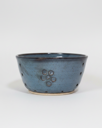 Wheat Design Berry Bowl Crystal Blue