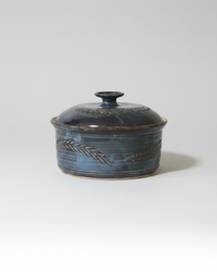 Wheat Design Crock Midnight Blue 10"Dia