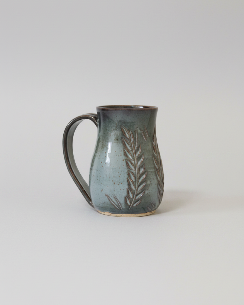 Wheat Design Mug Crystal Blue