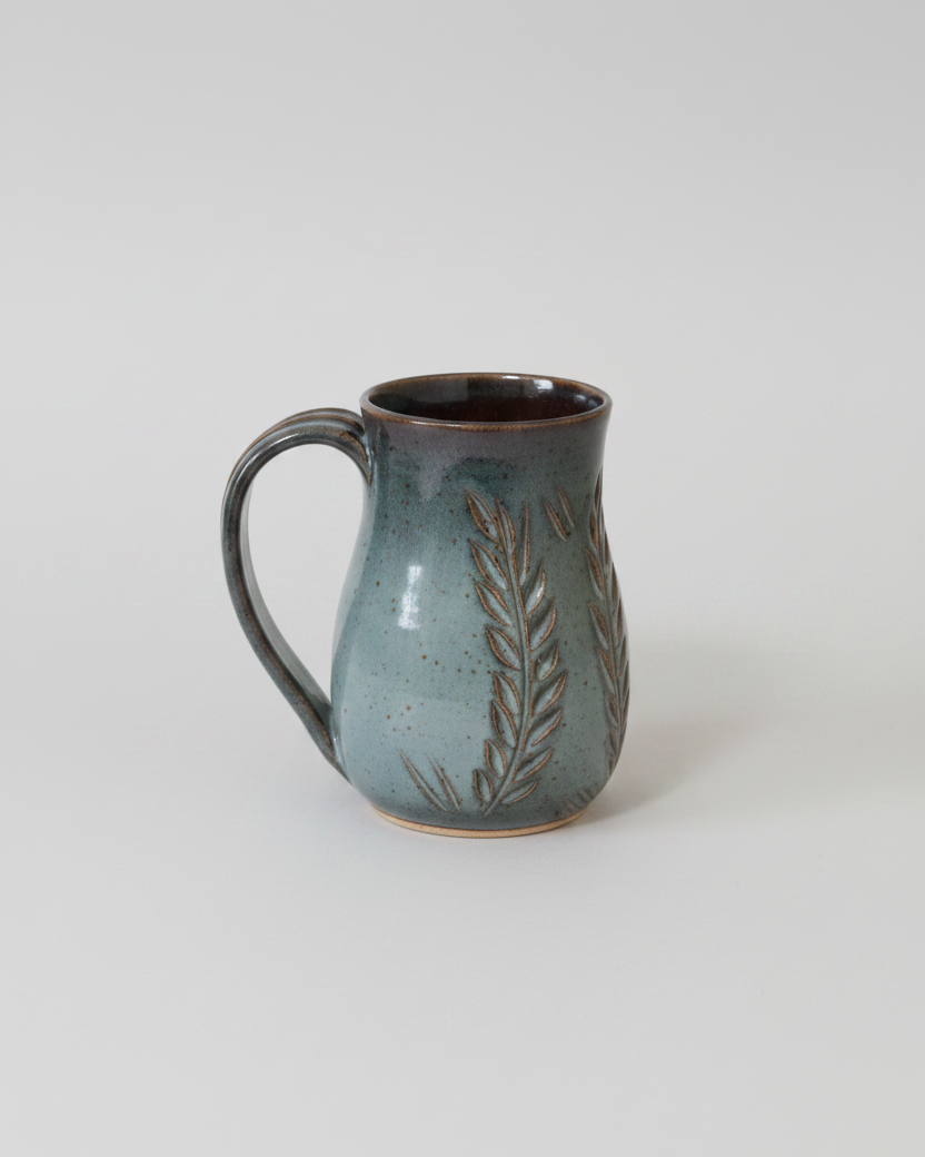 Wheat Design Mug Crystal Blue