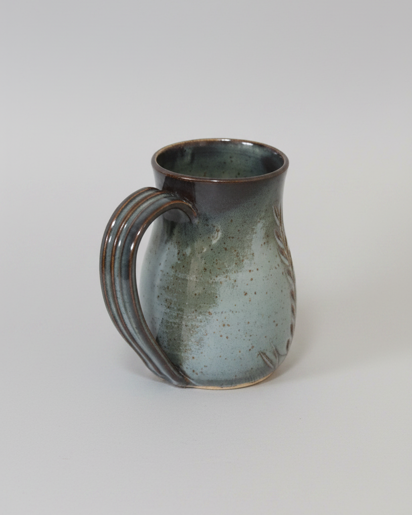 Wheat Design Mug Crystal Blue