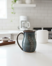 Wheat Design Mug Midnight Blue