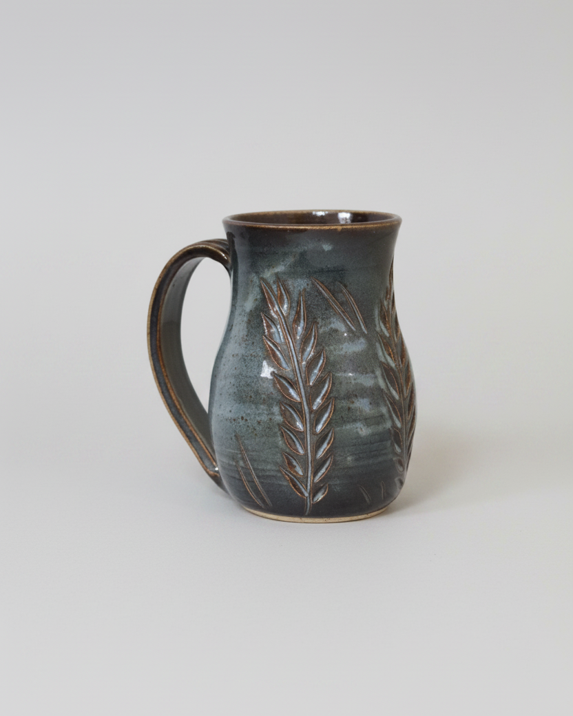 Wheat Design Mug Midnight Blue