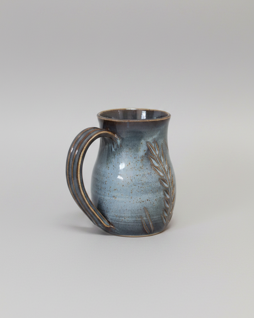 Wheat Design Mug Midnight Blue