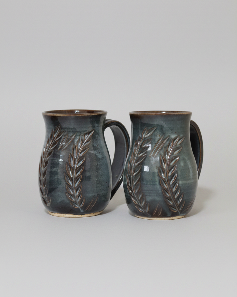 Wheat Design Mug Midnight Blue