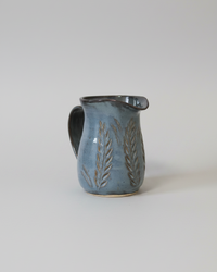 Wheat Design Pitcher Crystal Blue