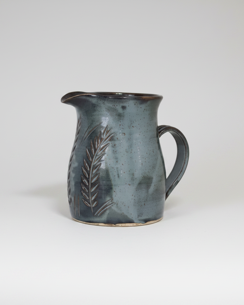 Wheat Design Pitcher Denim Blue Large