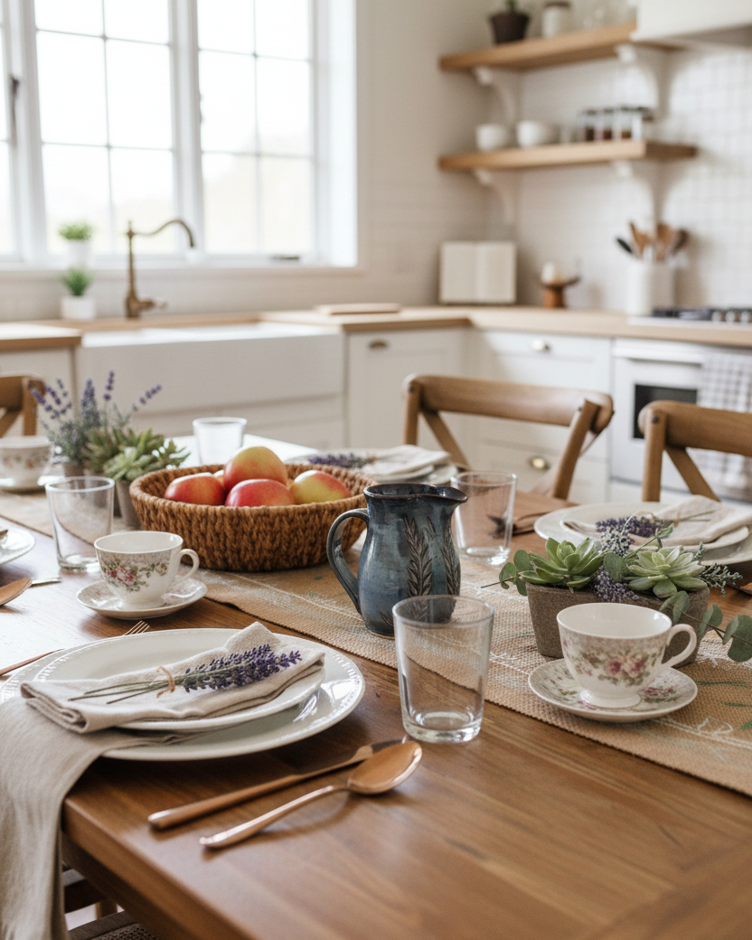 Wheat Design Pitcher Denim Blue Small