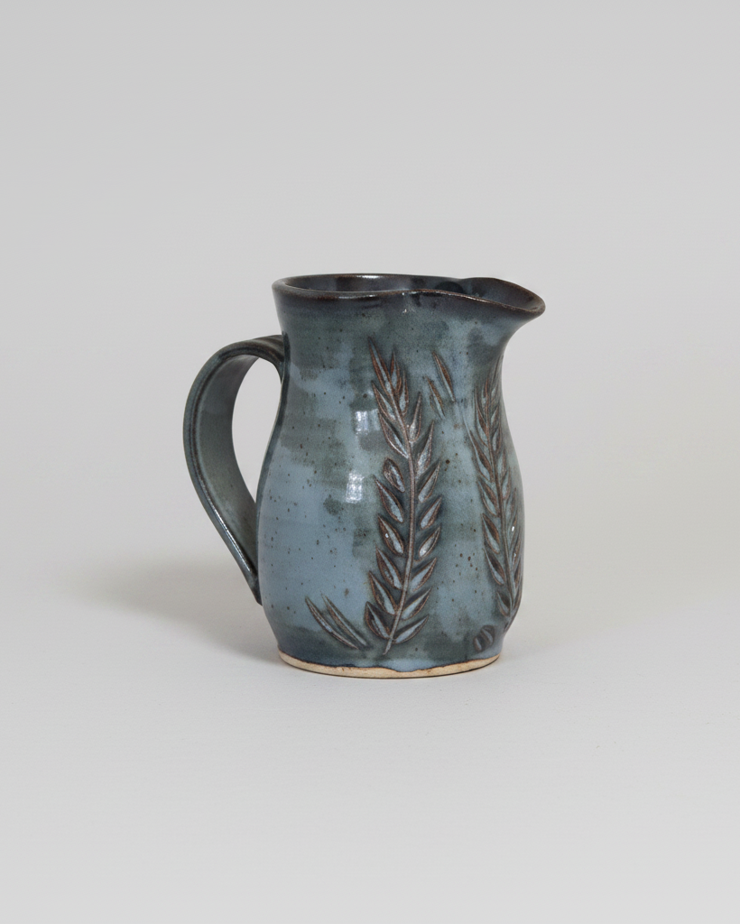 Wheat Design Pitcher Denim Blue Small