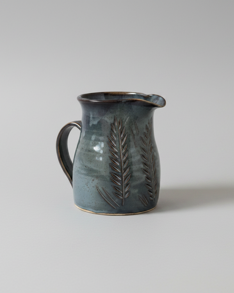 Wheat Design Pitcher Denim Blue Large