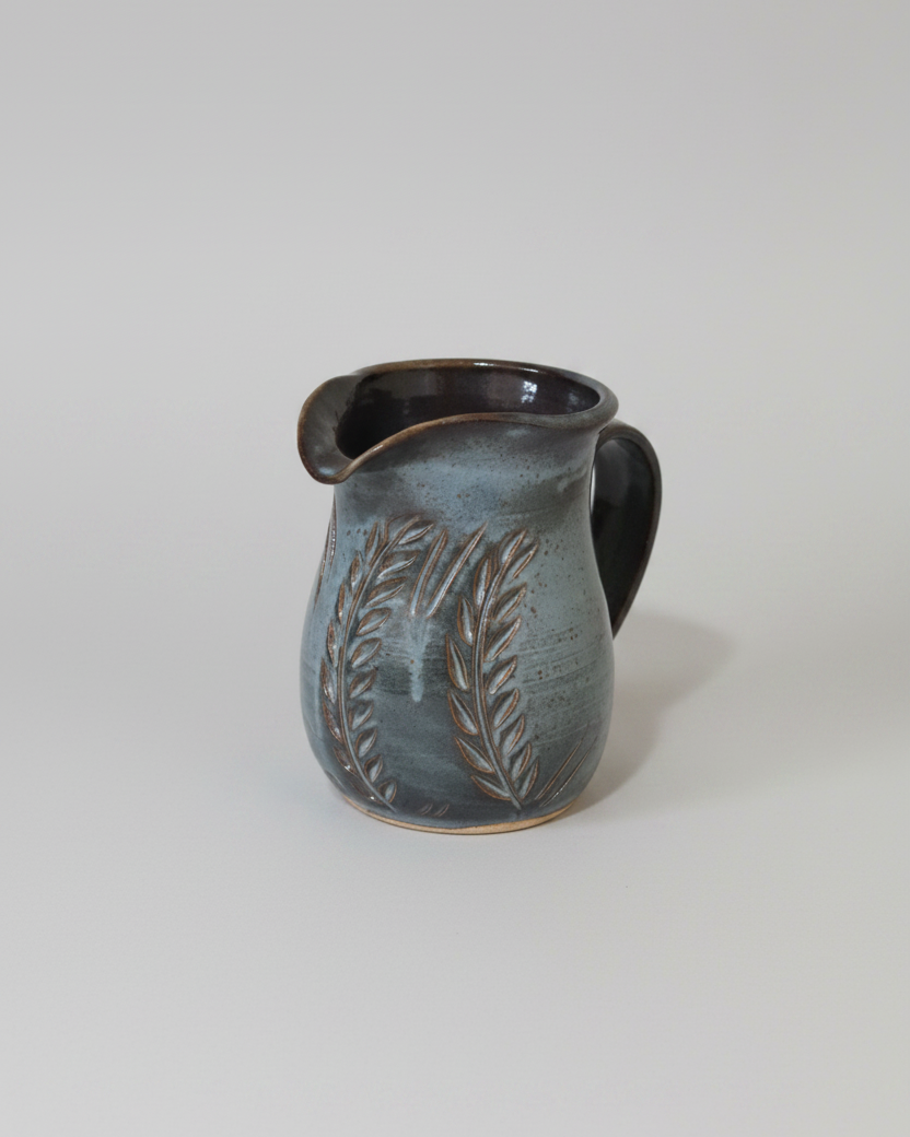 Wheat Design Pitcher Midnight Blue