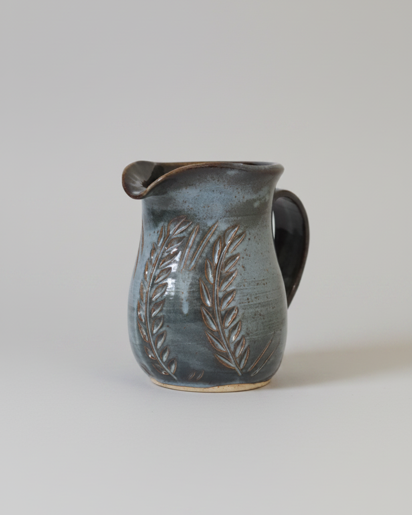 Wheat Design Pitcher Midnight Blue